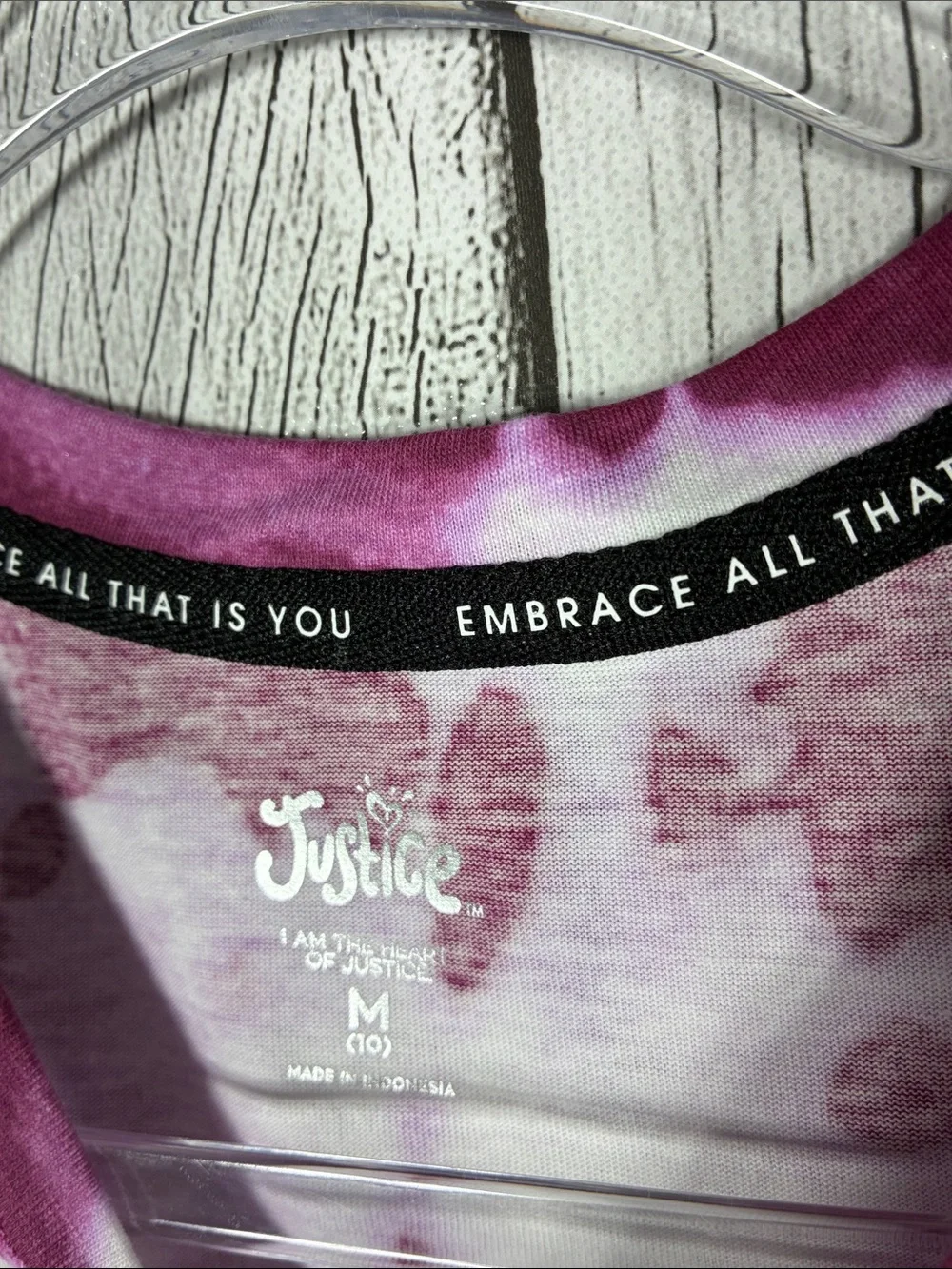 Justice 2 piece Tie-Dye Logo Crop Tee Size Medium 10)